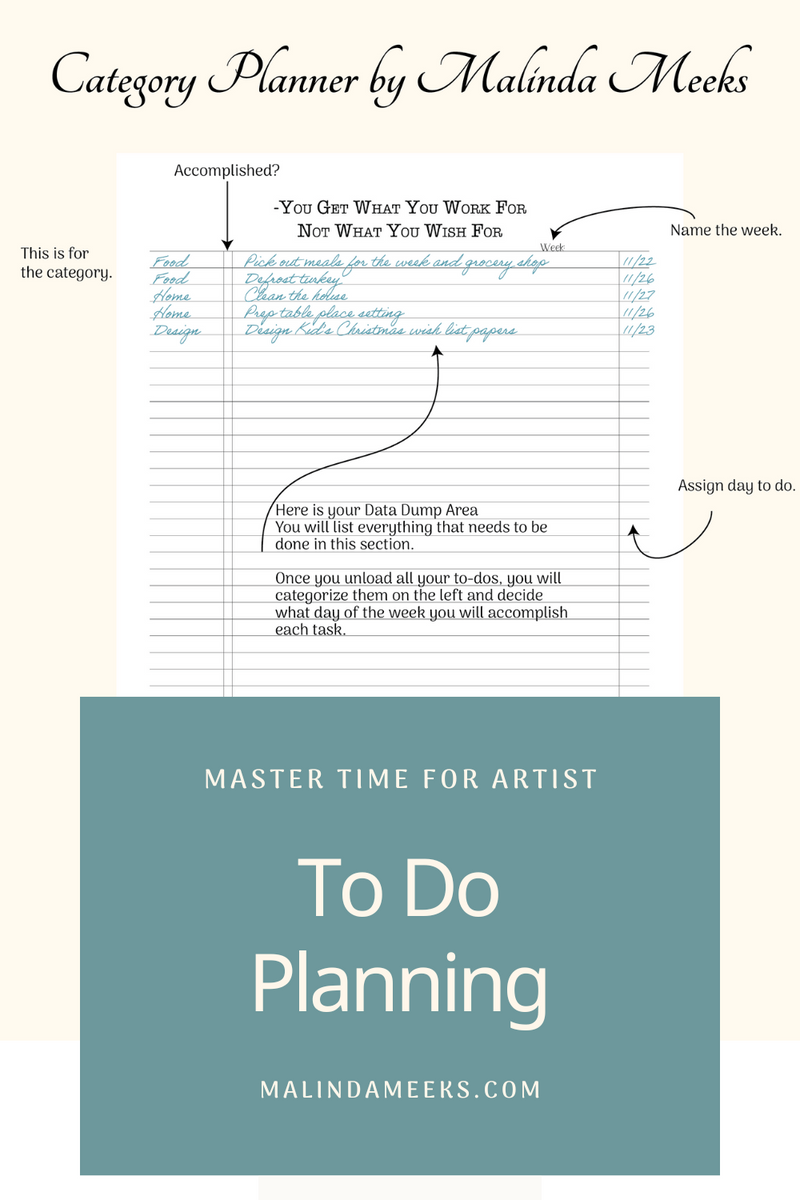 Master Time for Artist: To Dos